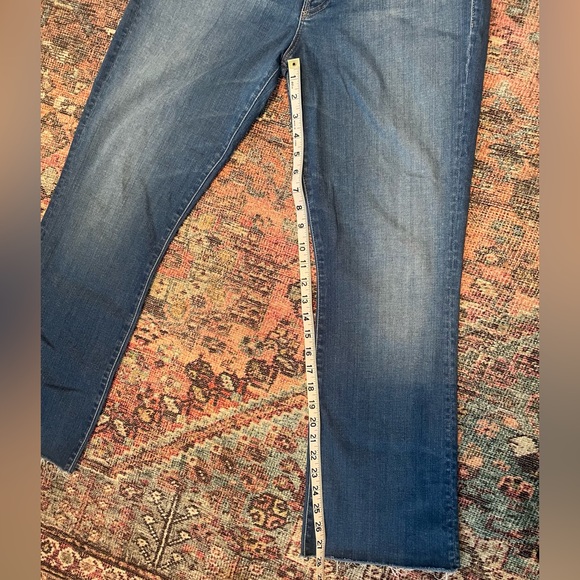 MOTHER Hustler Ankle Fray Jeans in Classic Blue - Picture 10 of 12